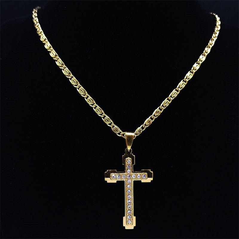 Jesus Cross Religious Necklace - LuckyEyeU | Inspirational Gifts & AccessoriesLuckyEyeU | Inspirational Jewelry & AccessoriesLuckyEyeU | Inspirational Gifts & Accessories65786981-50cm-wz-gdJesus Cross Religious Necklace