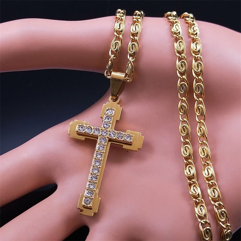 Jesus Cross Religious Necklace - LuckyEyeU | Inspirational Gifts & AccessoriesLuckyEyeU | Inspirational Jewelry & AccessoriesLuckyEyeU | Inspirational Gifts & Accessories65786981-50cm-wz-gdJesus Cross Religious Necklace