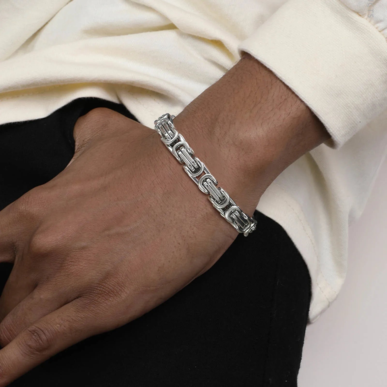 Stylish Byzantine Chain Bracelet - Waterproof Stainless Steel