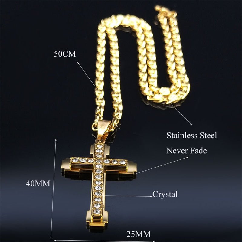 Jesus Cross Religious Necklace - LuckyEyeU | Inspirational Gifts & AccessoriesLuckyEyeU | Inspirational Jewelry & AccessoriesLuckyEyeU | Inspirational Gifts & Accessories65786981-50cm-wz-gdJesus Cross Religious Necklace