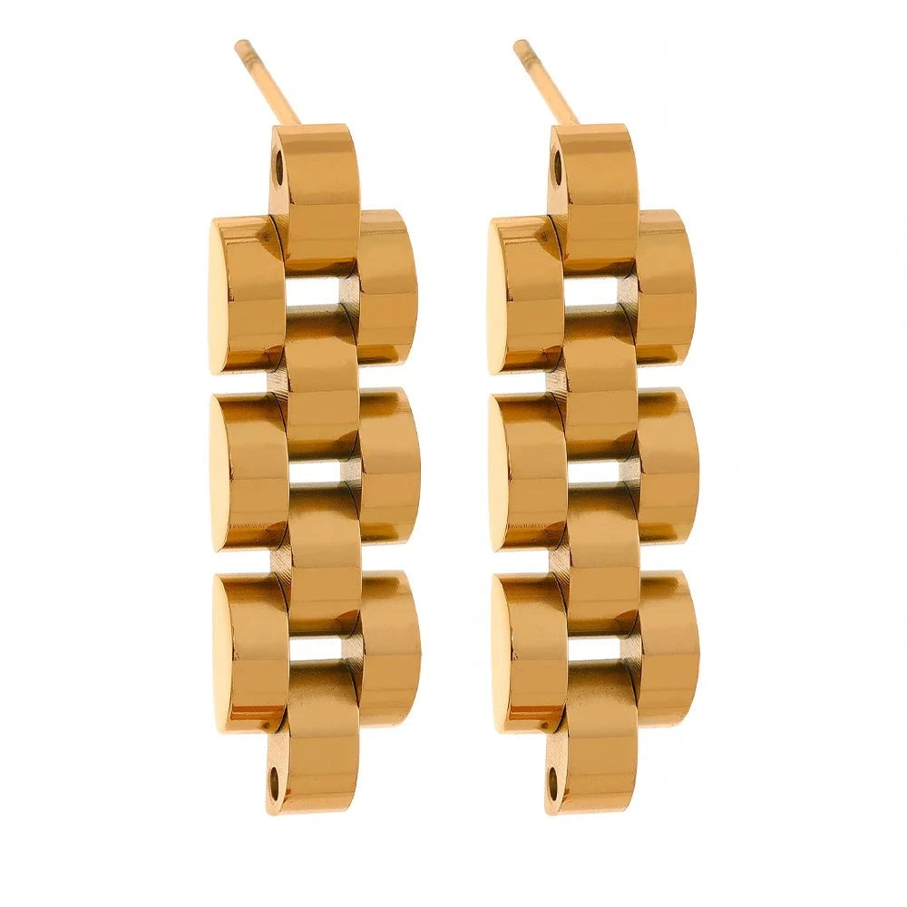 Minimalist Gold Chain Drop Earrings