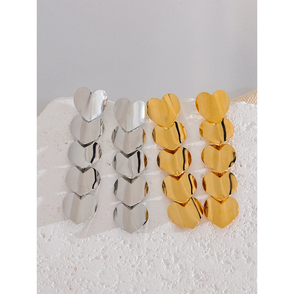 Versatile Party Heart Drop Earrings