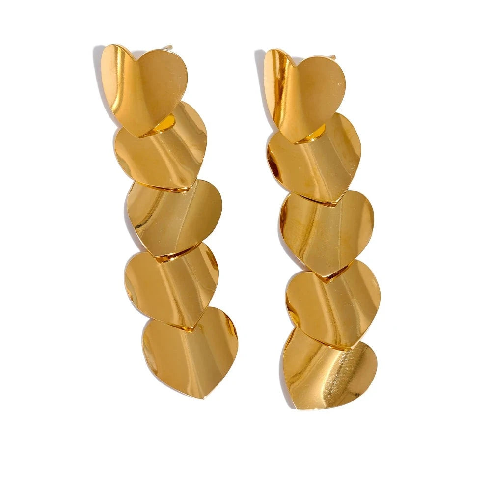 Versatile Party Heart Drop Earrings