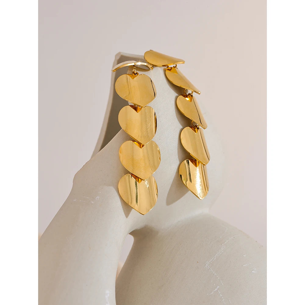 Versatile Party Heart Drop Earrings