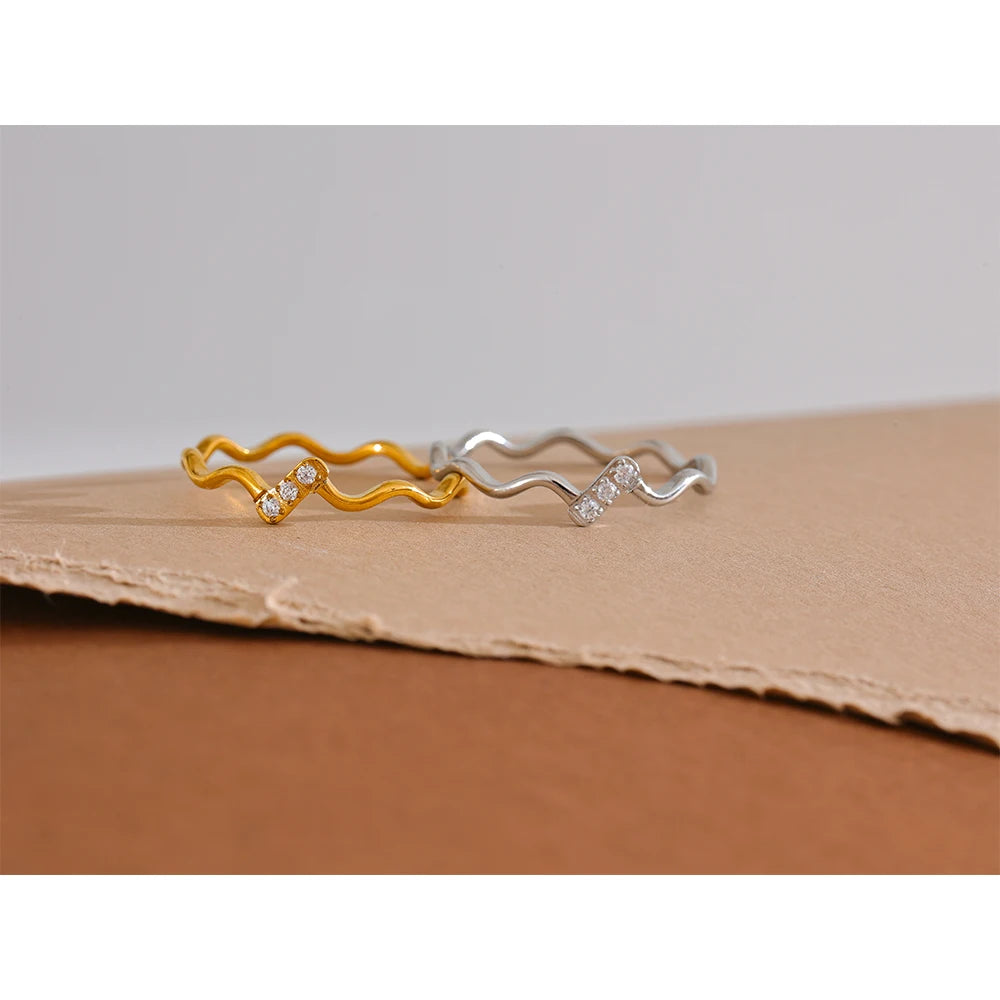 Minimalist Cubic Zirconia Thin Ring
