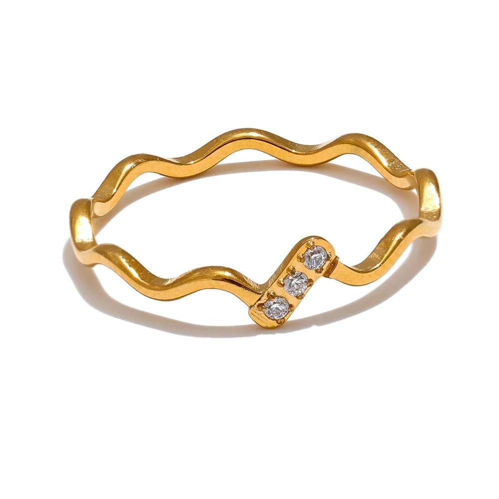 Minimalist Cubic Zirconia Thin Ring