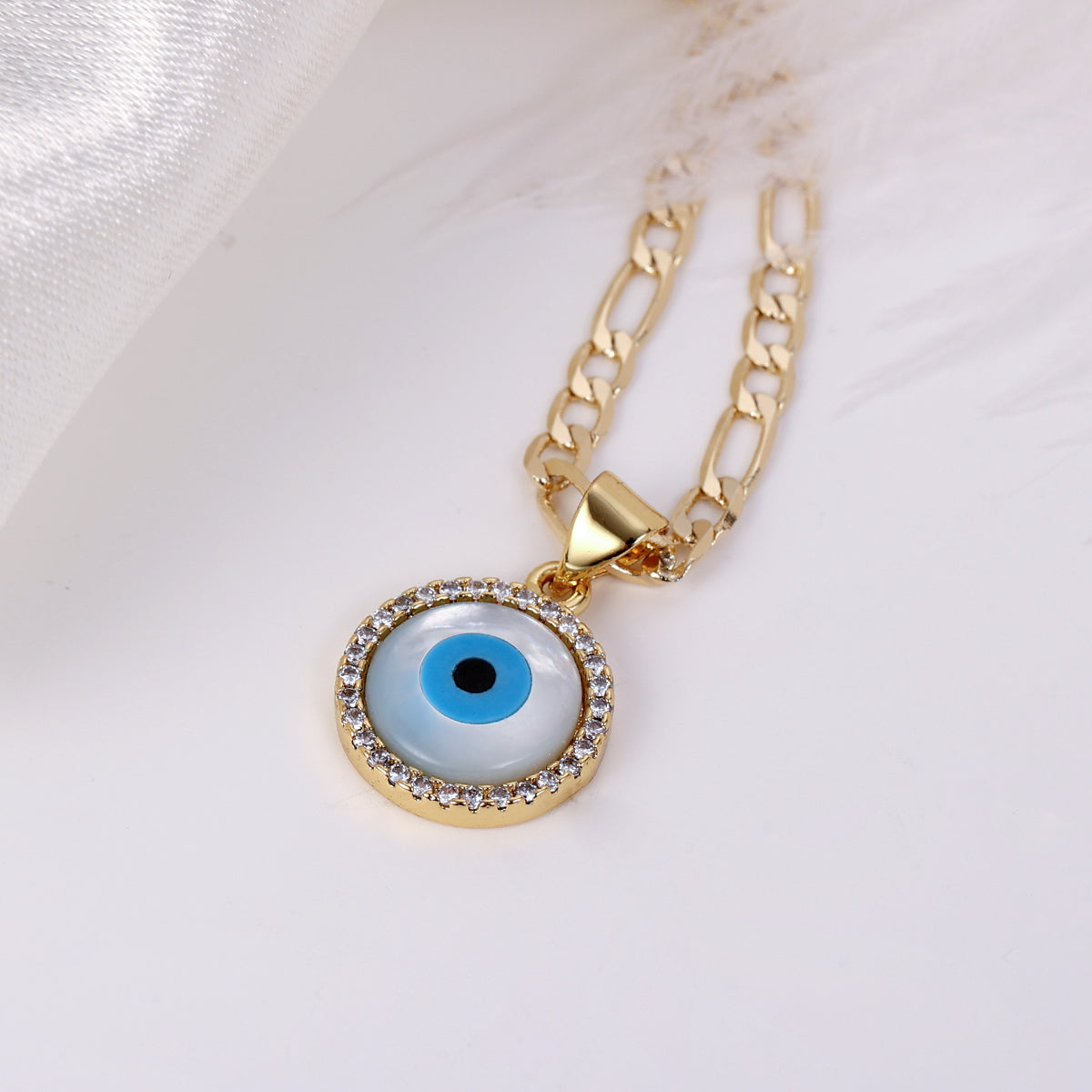 Protection Sapphire Evil Eye Necklace