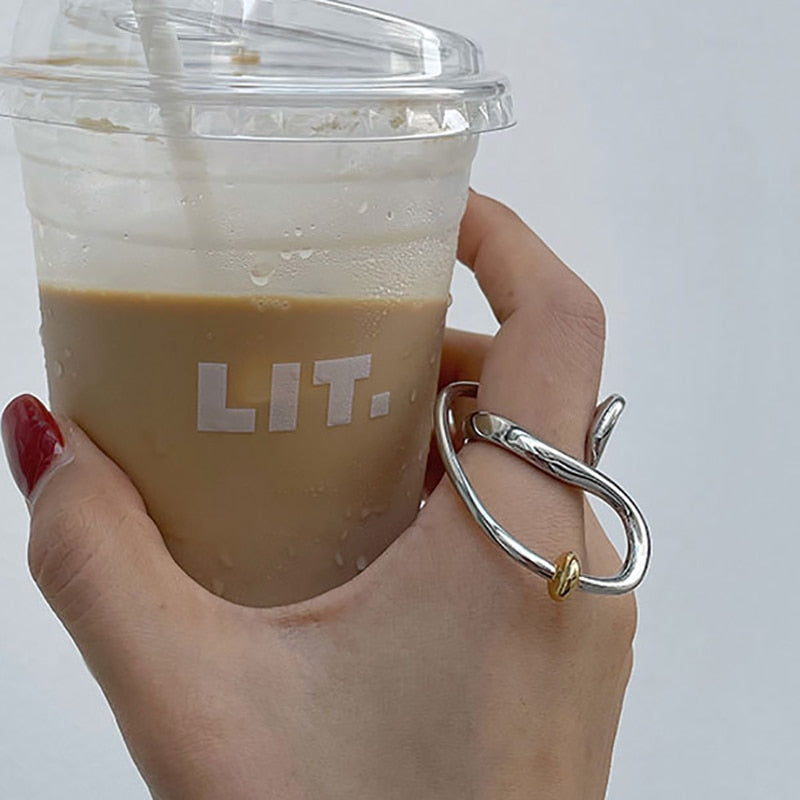 Exaggerated Distorted Lines Geometric Rings LuckyEyeU | Modern & Spiritual Jewelry & Accessories