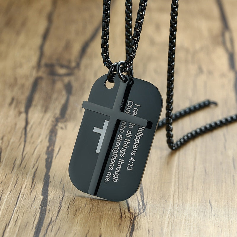 Bible Cross Prayer Necklaces