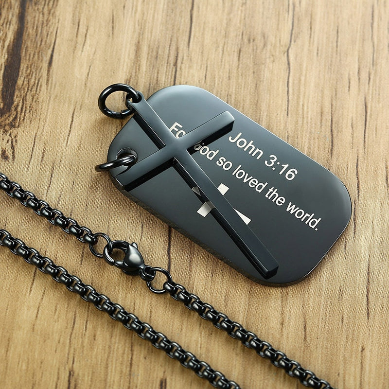 Bible Cross Prayer Necklaces