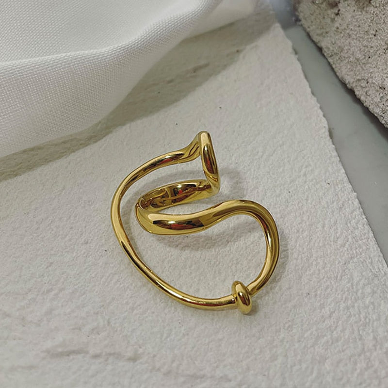 Exaggerated Distorted Lines Geometric Rings LuckyEyeU | Modern & Spiritual Jewelry & Accessories