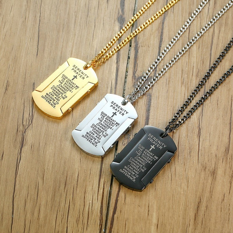 Serenity Prayer Gift Tag Necklaces