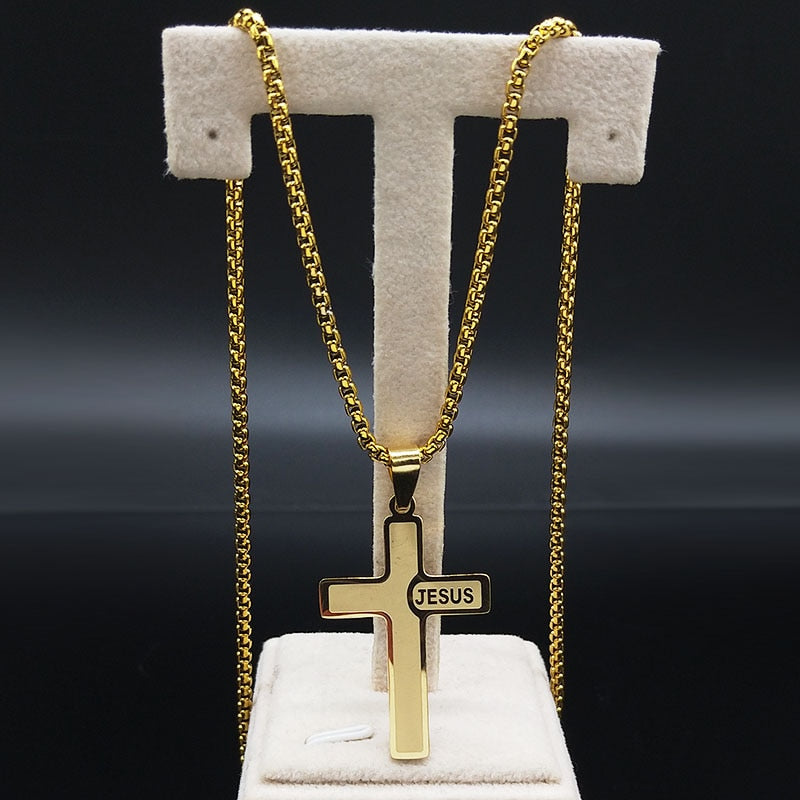 Long JESUS CROSS Necklaces