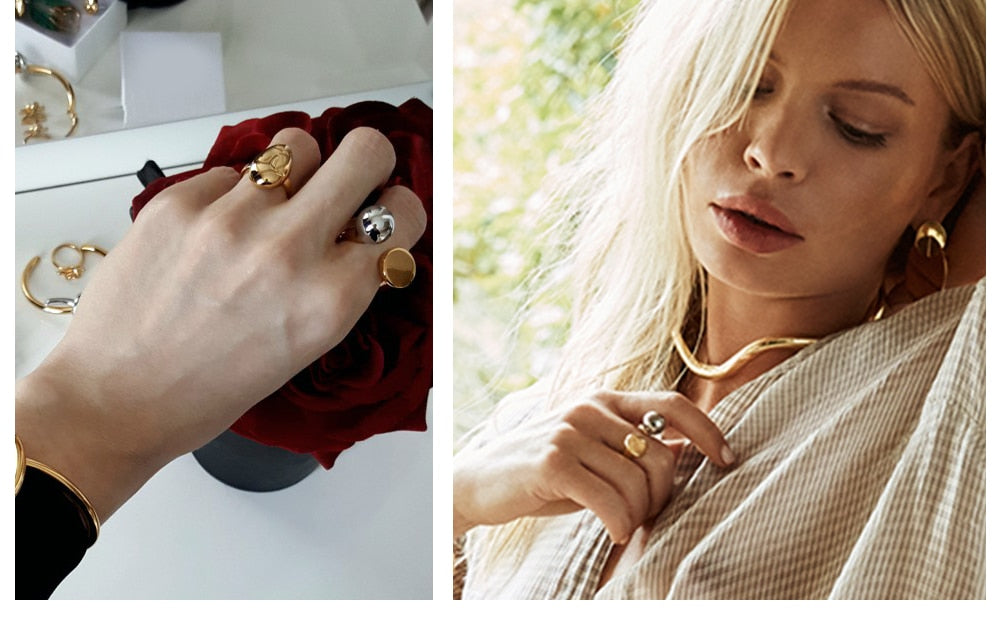 Fashion Ball & Circle Ring LuckyEyeU | Modern & Spiritual Jewelry & Accessories