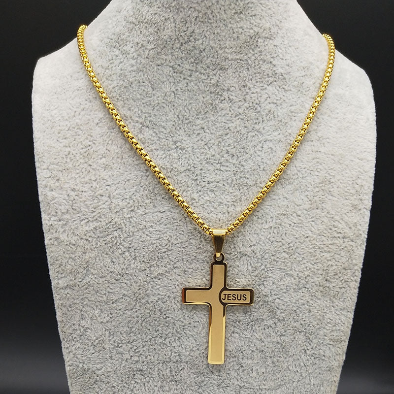 Long JESUS CROSS Necklaces
