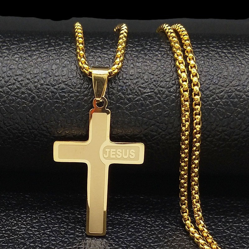 Long JESUS CROSS Necklaces
