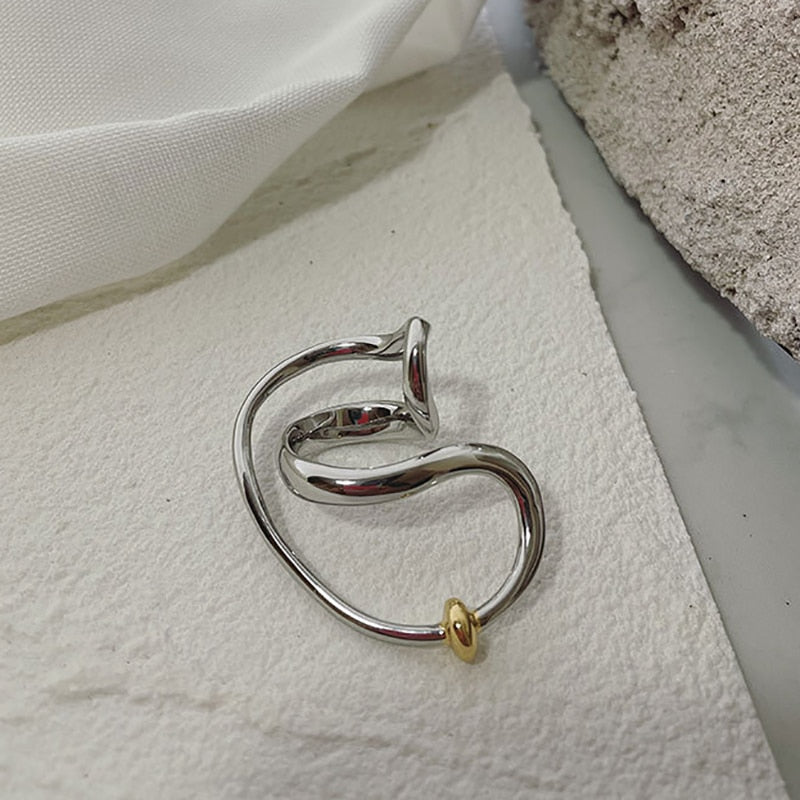 Exaggerated Distorted Lines Geometric Rings LuckyEyeU | Modern & Spiritual Jewelry & Accessories