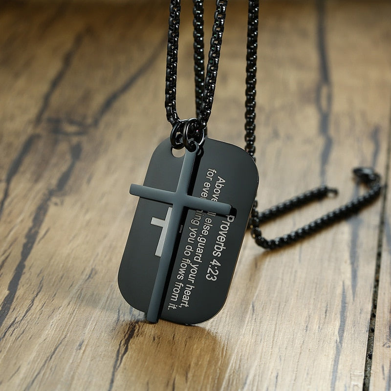 Bible Cross Prayer Necklaces