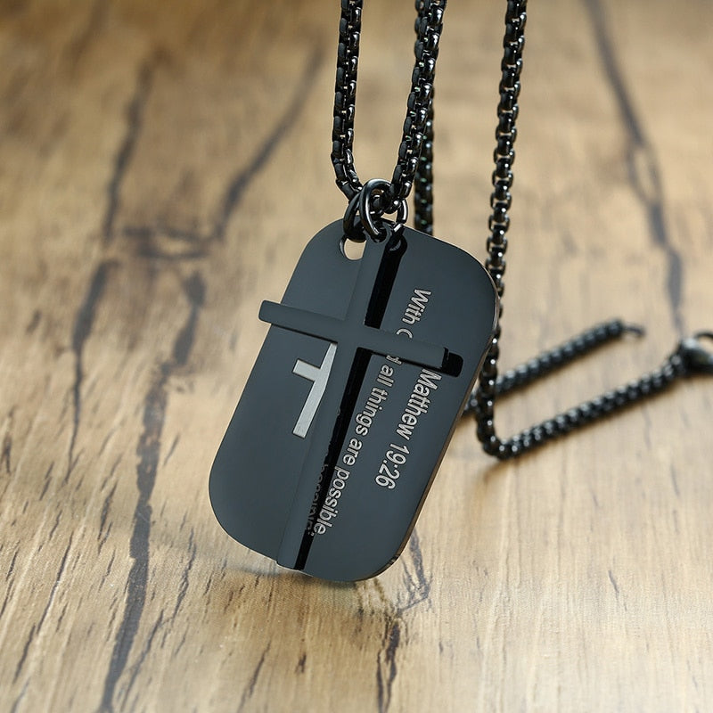 Bible Cross Prayer Necklaces