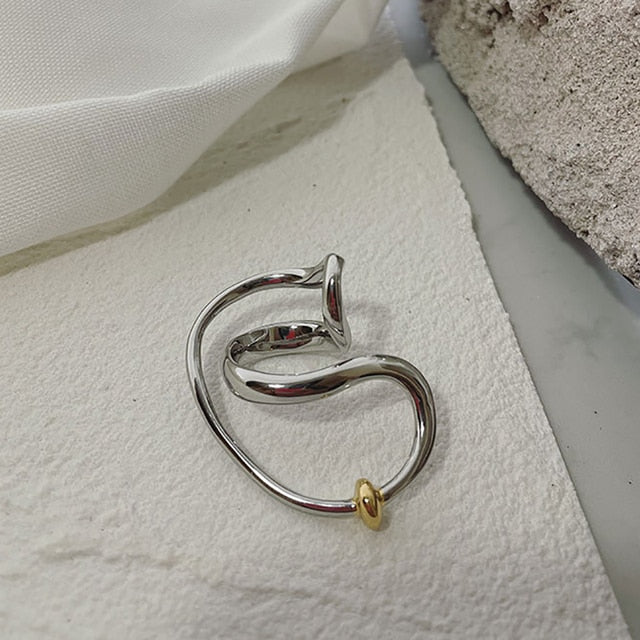 Exaggerated Distorted Lines Geometric Rings LuckyEyeU | Modern & Spiritual Jewelry & Accessories