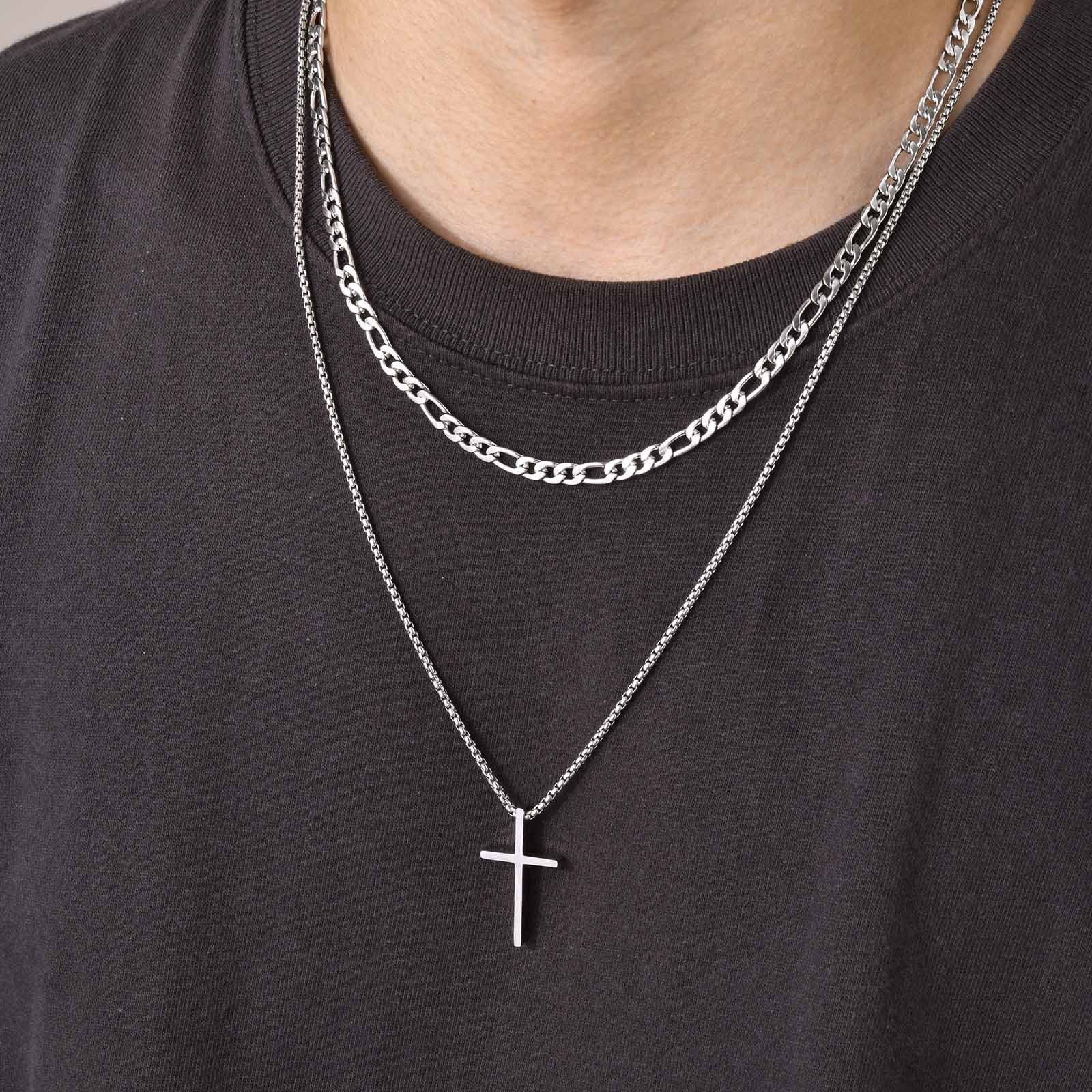 Simple Cross Layeredn Necklace