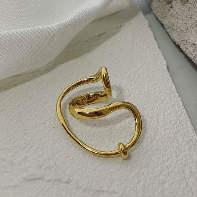 Exaggerated Distorted Lines Geometric Rings LuckyEyeU | Modern & Spiritual Jewelry & Accessories