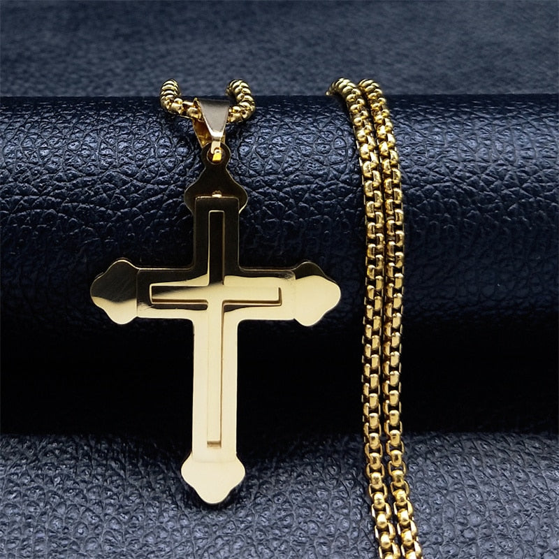 Long JESUS CROSS Necklaces